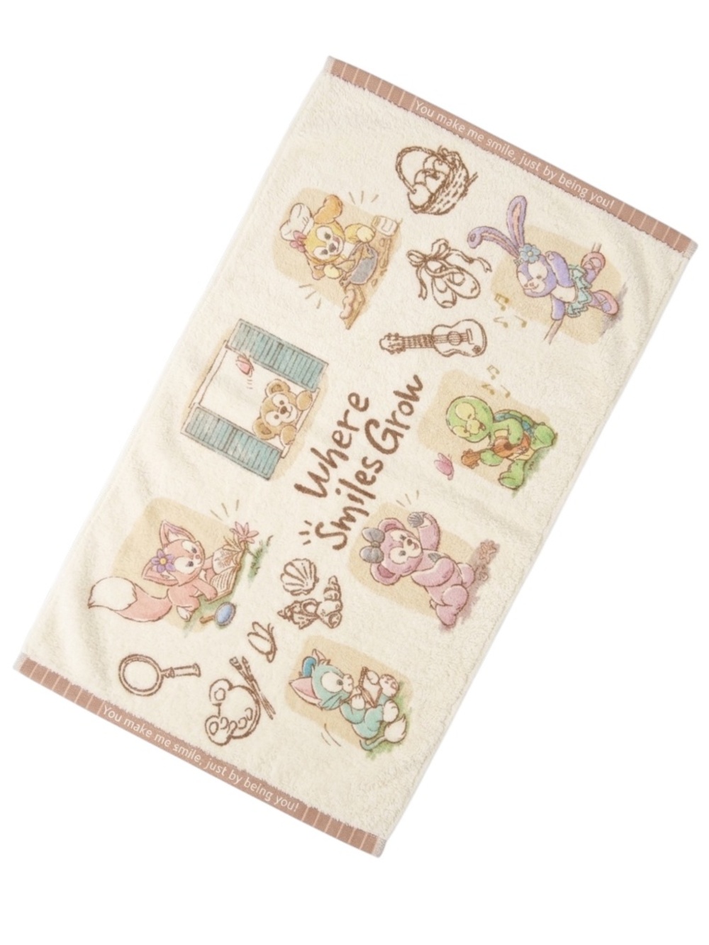 Tokyo DisneySea Duffy & Friends Where Smiles Grow Bath Towel Japan NWT